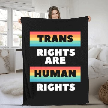 Discover Trans Rights are Human Rights Transgender LGBTQ Gi Fleece Blankets