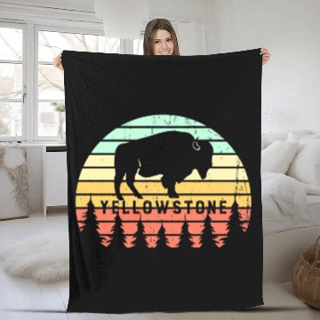 Discover Yellow Stone Fleece Blankets