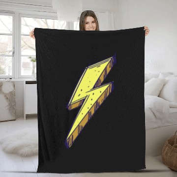 Discover Lightning Bolt Color Illustration Fleece Blankets