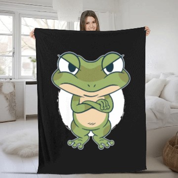 Discover Frog Fleece Blankets |Cute Green Frog Fleece Blankets | Funny Frog