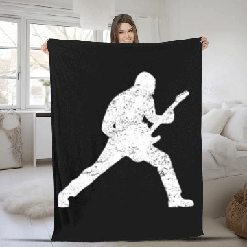 Discover Guitar Player Gift Rock Electric Guitar Rocker Fleece Blankets