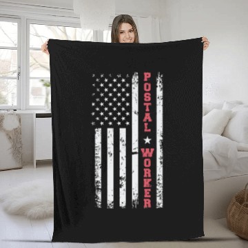 Discover Patriotic Postal Worker Postal Worker Ballot Votin Fleece Blankets