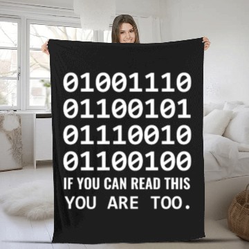 Discover Nerd Computer Binary Code for Developer Geeks & Fleece Blankets