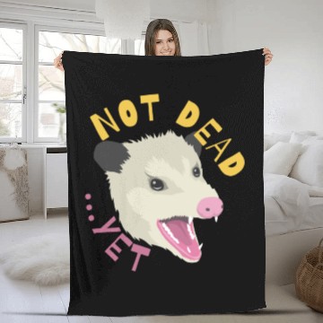 Discover Possum Not Dead Yet Live Ugly Face Your Death Opos Fleece Blankets