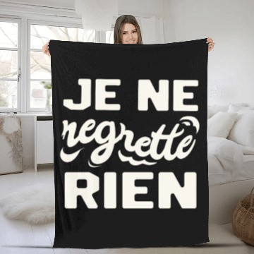 Discover France I Have No Regrets French Fleece Blankets