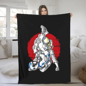 Discover Jiu-Jitsu Astronaut Fighters Fleece Blankets