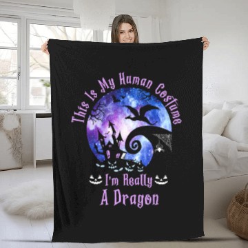 Discover Funny Dragon Fruit Halloween Costume I Am A Dragon Fleece Blankets