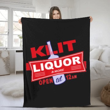 Discover KLIT Liquor parody logo Fleece Blankets
