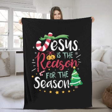 Discover Jesus is the reason for the season Fleece Blankets