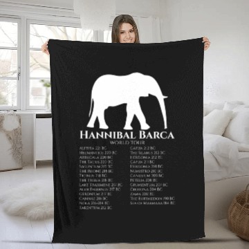 Discover Hannibal Barca World Tour - Carthaginian Empire Fleece Blankets