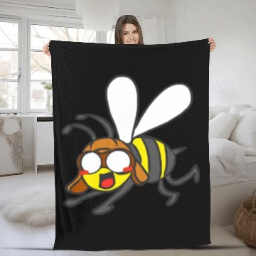 Discover Bumblebee for fat Funny gift bee love for animals Fleece Blankets