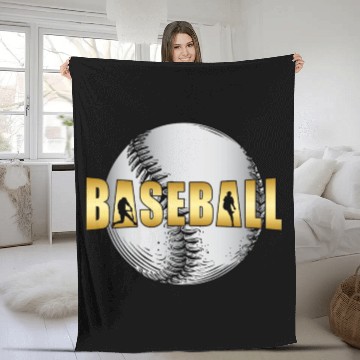 Discover Baseball Catcher Softball Baseball Bat Sports Gift Fleece Blankets