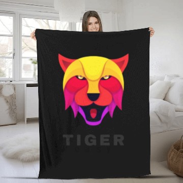 Discover Easy Tiger Big Cat Fleece Blankets