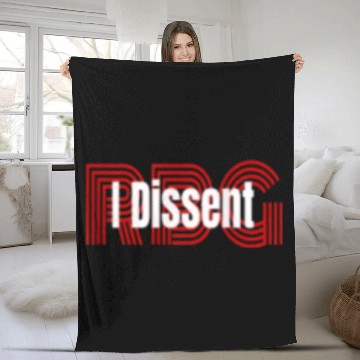 Discover I dissent RBG Fleece Blankets
