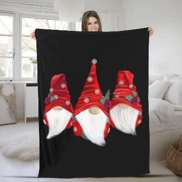 Discover Christmas Gnomes Fleece Blankets