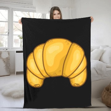 Discover Croissant Fleece Blankets