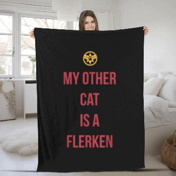 Discover Captain Marvel My Other Cat Is A Flerken Bold Logo Fleece Blankets