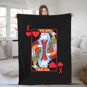 Discover Halloween Playing Card Costume KING OF HEARTS Fleece Blankets