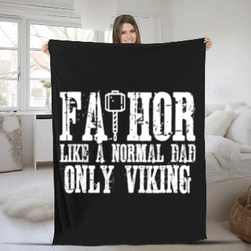 Discover Fa-Thor Funny Vikings Fathers Day Fleece Blankets