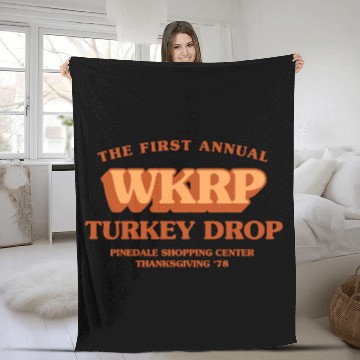 Discover Wkrp Turkey Drop Fleece Blankets