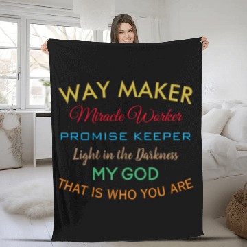Discover Way Maker miracle worker promise keeper light Fleece Blankets