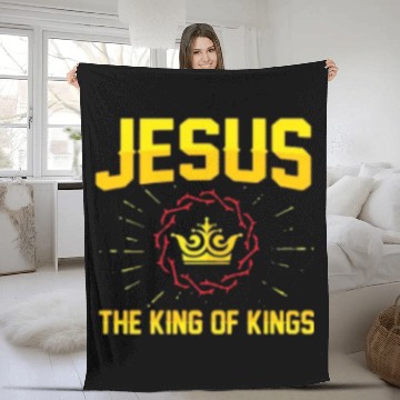 Discover jesus is king Fleece Blankets