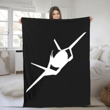 Discover F-35 Lightning II Military Fighter Jet Aircraft Fleece Blankets