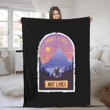 Discover hiking, mountaineering, climbing, mountain, picnic Fleece Blankets