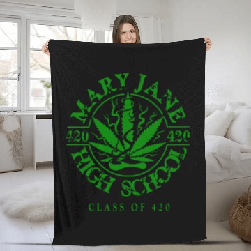 Discover Mary Jane | Marijuana Cannabis 420 Weed Stoner Fleece Blankets