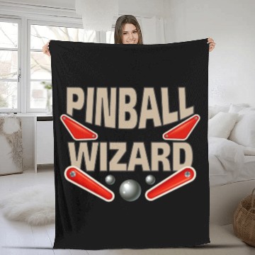 Discover Gift Arcade Pinball Wizard Art Fleece Blankets