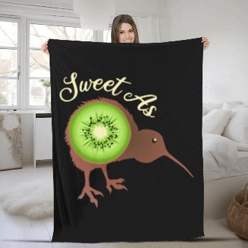 Discover Sweet as Kiwi New Zealand Funny Gift Idea Fleece Blankets