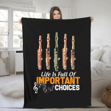 Discover Life is Full of Important Choices Funny Piccolo Fleece Blankets