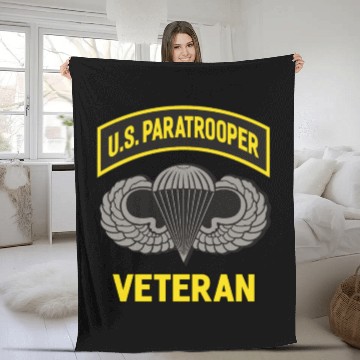 Discover Us Paratrooper Airborne Division Army Veteran Fleece Blankets