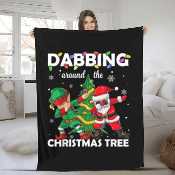 Discover Elf Dabbing Santa Fleece Blankets Kids Boys Men Claus Dab