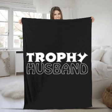 Discover trophy husband Fleece Blankets