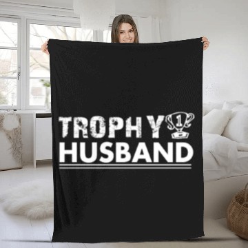 Discover trophy husband Fleece Blankets