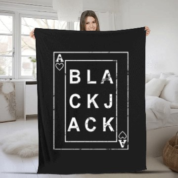 Discover Vintage BlackJack Ace Of Hearts Twenty One Gift Fleece Blankets
