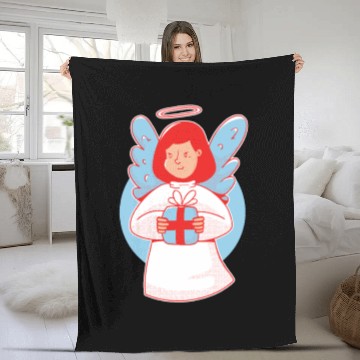 Discover Christmas Angel Gift Idea Fleece Blankets