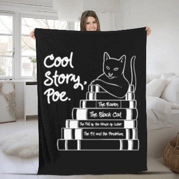 Discover Cool Story Poe Black Cat Edgar Allan Poe Fleece Blankets