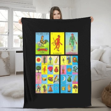 Discover Loteria Mexican Fleece Blankets