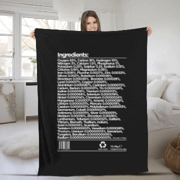 Discover Human Ingredients Science Funny Fleece Blankets