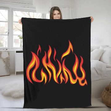 Discover flames Fleece Blankets