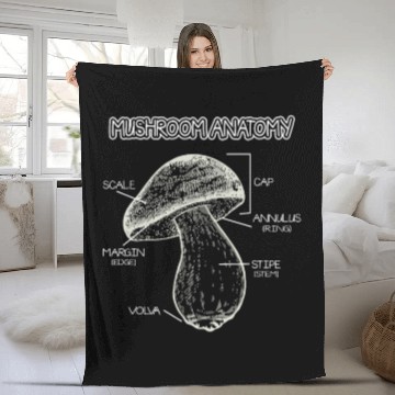 Discover Anatomy of a Mellow Mushroom Hunting Fleece Blankets