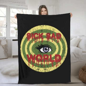 Discover Daria Sick Sad World Drippy Text Eye Logo Fleece Blankets