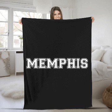 Discover College University Style Memphis Tennessee Sport T Fleece Blankets