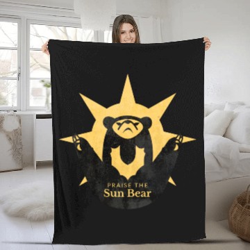 Discover Praise the Sun Bear Fleece Blankets