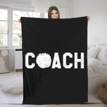 Discover Cheer Coach Cheerleading Coach Fleece Blankets
