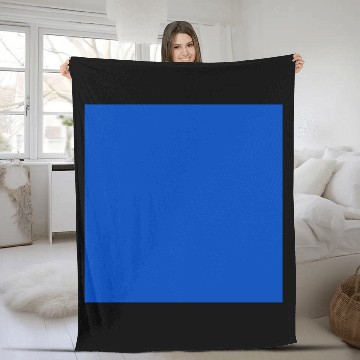 Discover Absolute Zero Blue Plain Solid Color Design Fleece Blankets