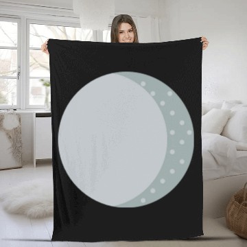 Discover Waning Gibbous Moon Large Fleece Blankets