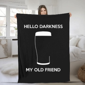 Discover Hello Darkness My Old Friend - Draught Beer Fleece Blankets
